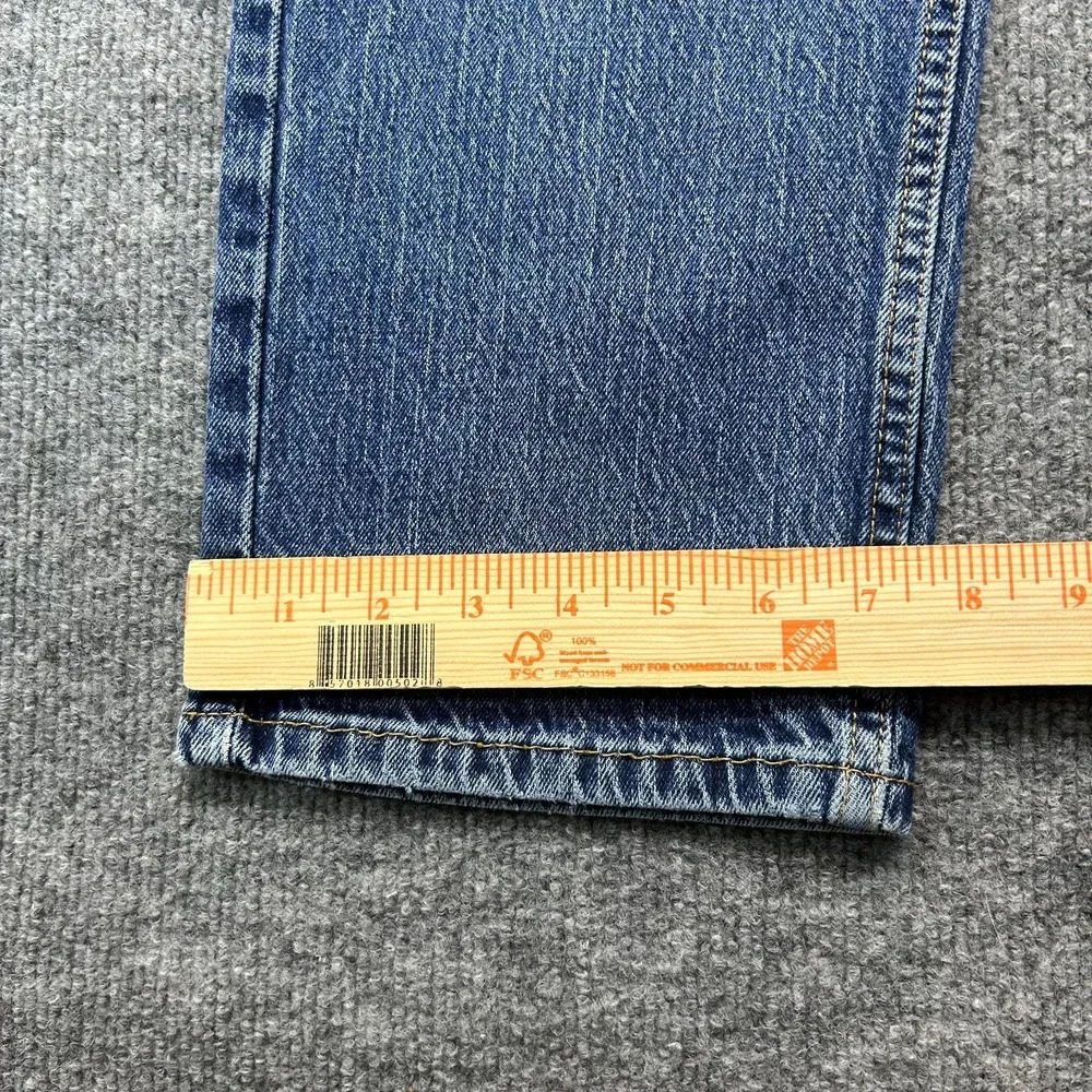Levi's 505 Jeans Men's Blue Denim Straight Pockets Classic Zip Fly 34X31 - Flaws